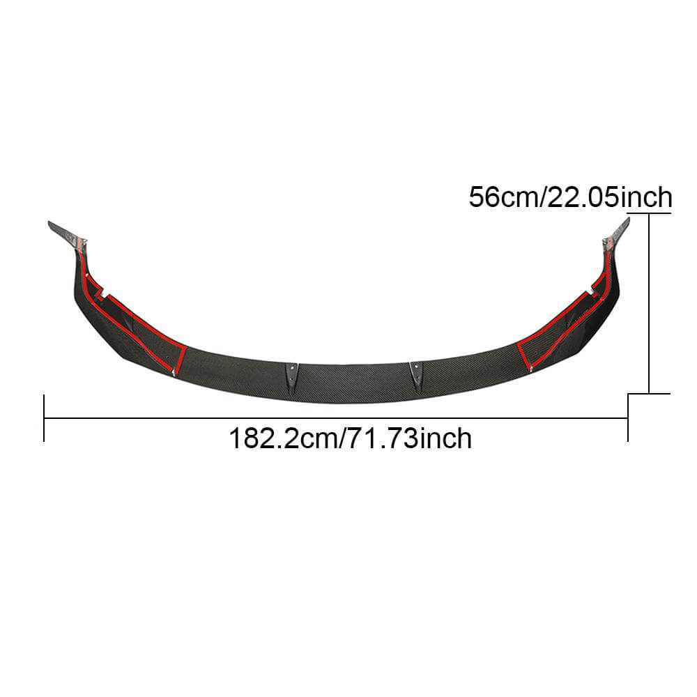 Lexus GS F Base L10 2016-2020 Front Bumper Lip Carbon Fiber-Ahacarbon