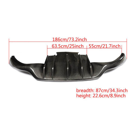 Maserati Gran Turismo 2008-2013 Rear Bumper Diffuser Carbon Fiber-Ahacarbon