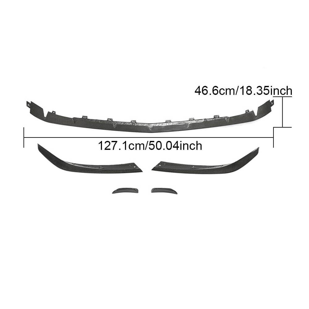 Mercedes Benz W177 V177 A45 AMG S Sedan Front Bumper Lip Carbon Fiber-Ahacarbon