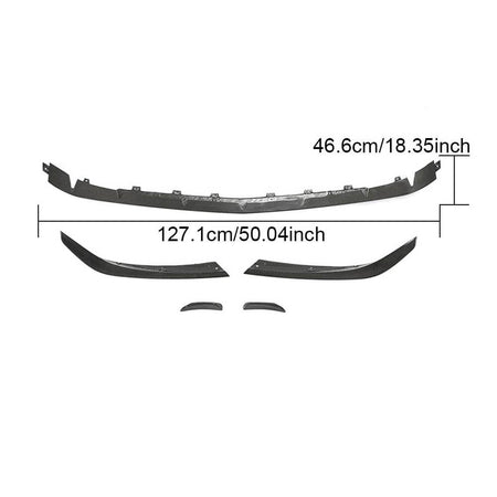 Mercedes Benz W177 V177 A45 AMG S Sedan Front Bumper Lip Carbon Fiber-Ahacarbon