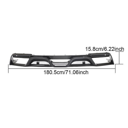 Ford Mustang V8 GT 2018-2021 Rear Bumper Diffuser Carbon Fiber-Ahacarbon