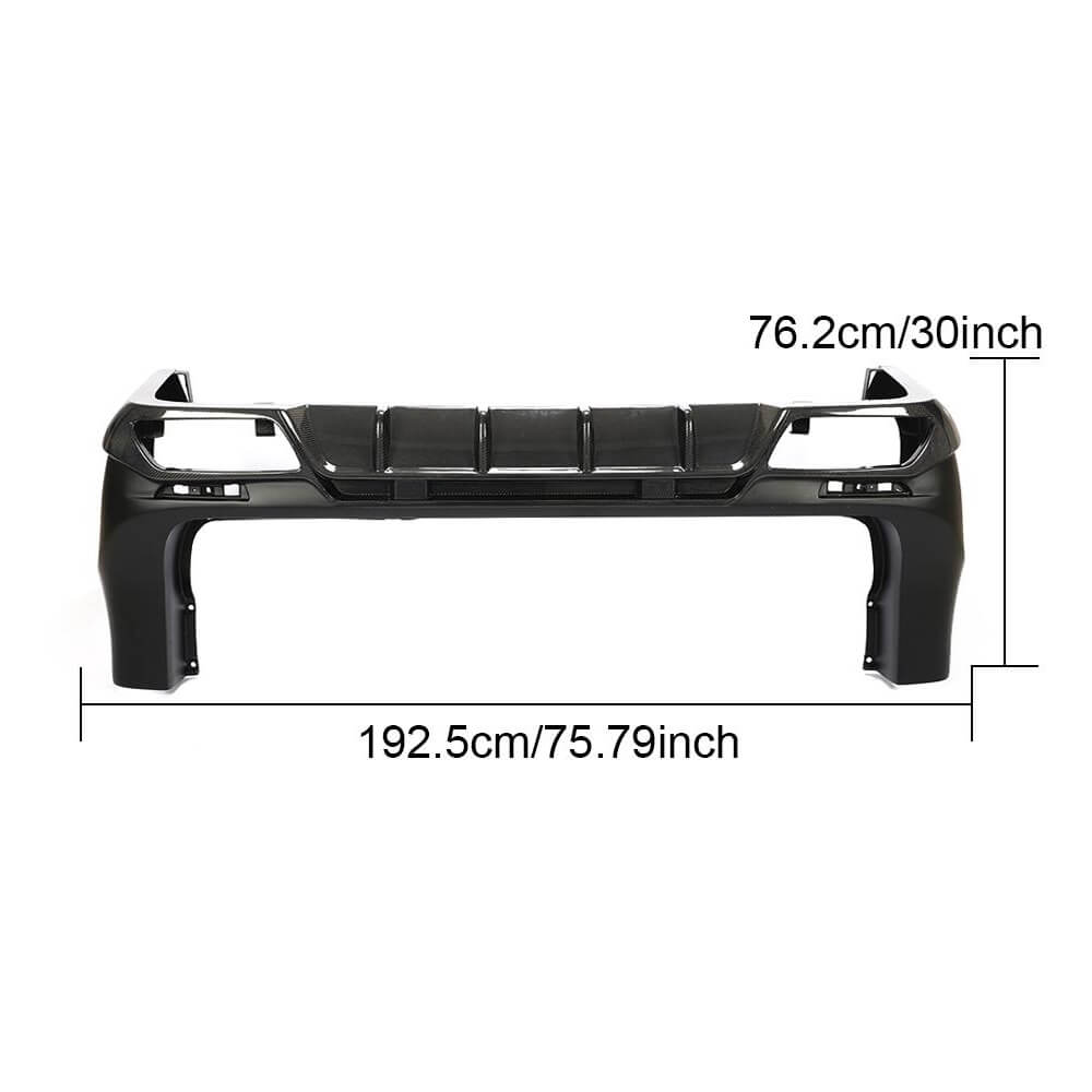 Mercedes Benz V Class W447 Vito 2015-2019 Rear Bumper Carbon Fiber-Ahacarbon