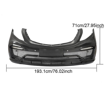 Mercedes Benz V Class W447 Vito 2015-2019 Front Bumper Lip Dry Carbon Fiber-Ahacarbon
