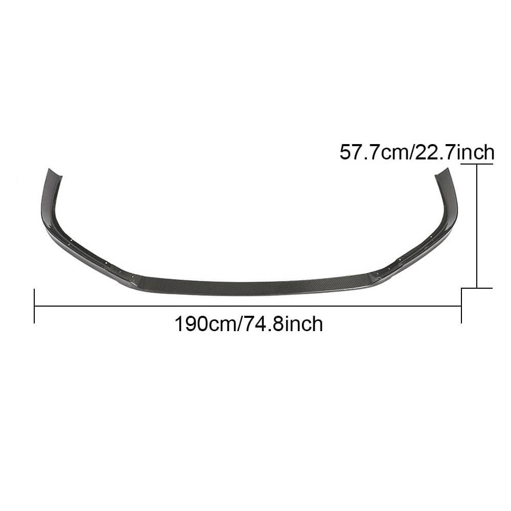 Lexus ES300h ES350 Base / F Sport Sedan 18-20 Front Bumper Lip Carbon Fiber-Ahacarbon