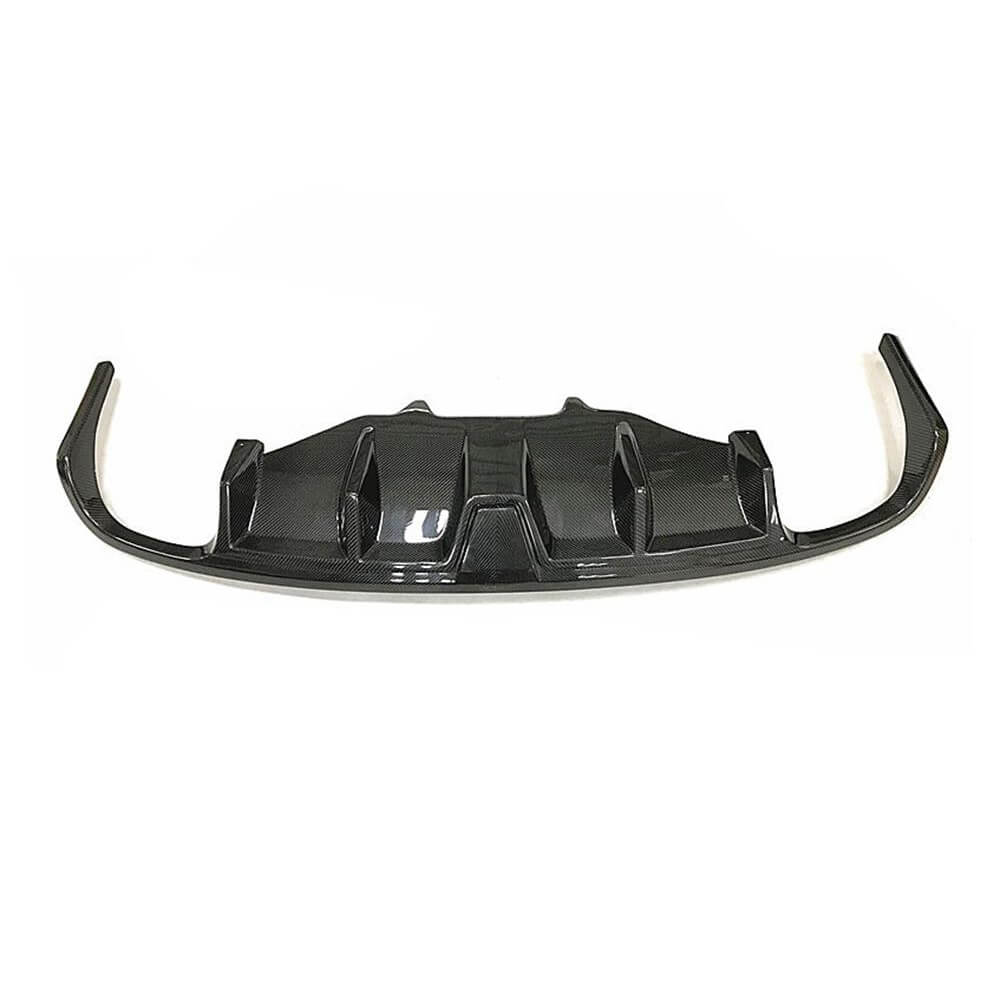 Porsche Macan 2014-2020 Carbon Fiber Rear Bumper Diffuser Valance Lip with Brake Light-Ahacarbon