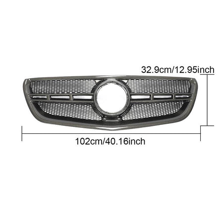 Mercedes Benz V Class W447 Vito 2015-2019 Front Bumper Grill Carbon Fiber-Ahacarbon