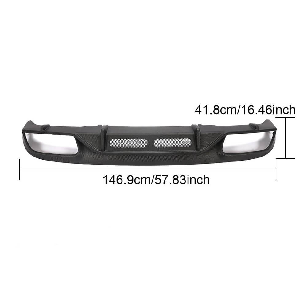 Mercedes Benz (W205) C205 A205 C63 (S) AMG Facelift 2019-2021 Rear Bumper Diffuser Carbon Fiber-Ahacarbon
