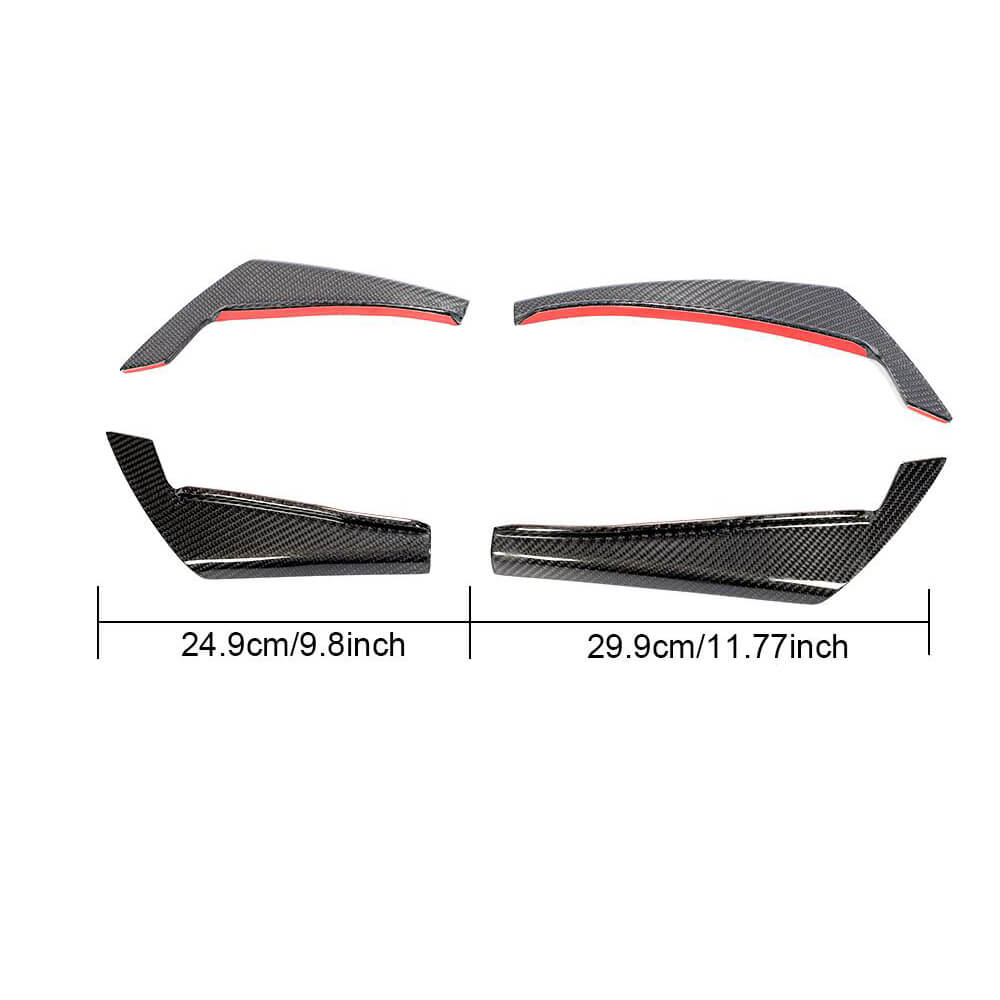Audi A4 B9 Base Sedan 2017-2020 Front Bumper Vents Carbon Fiber-Ahacarbon