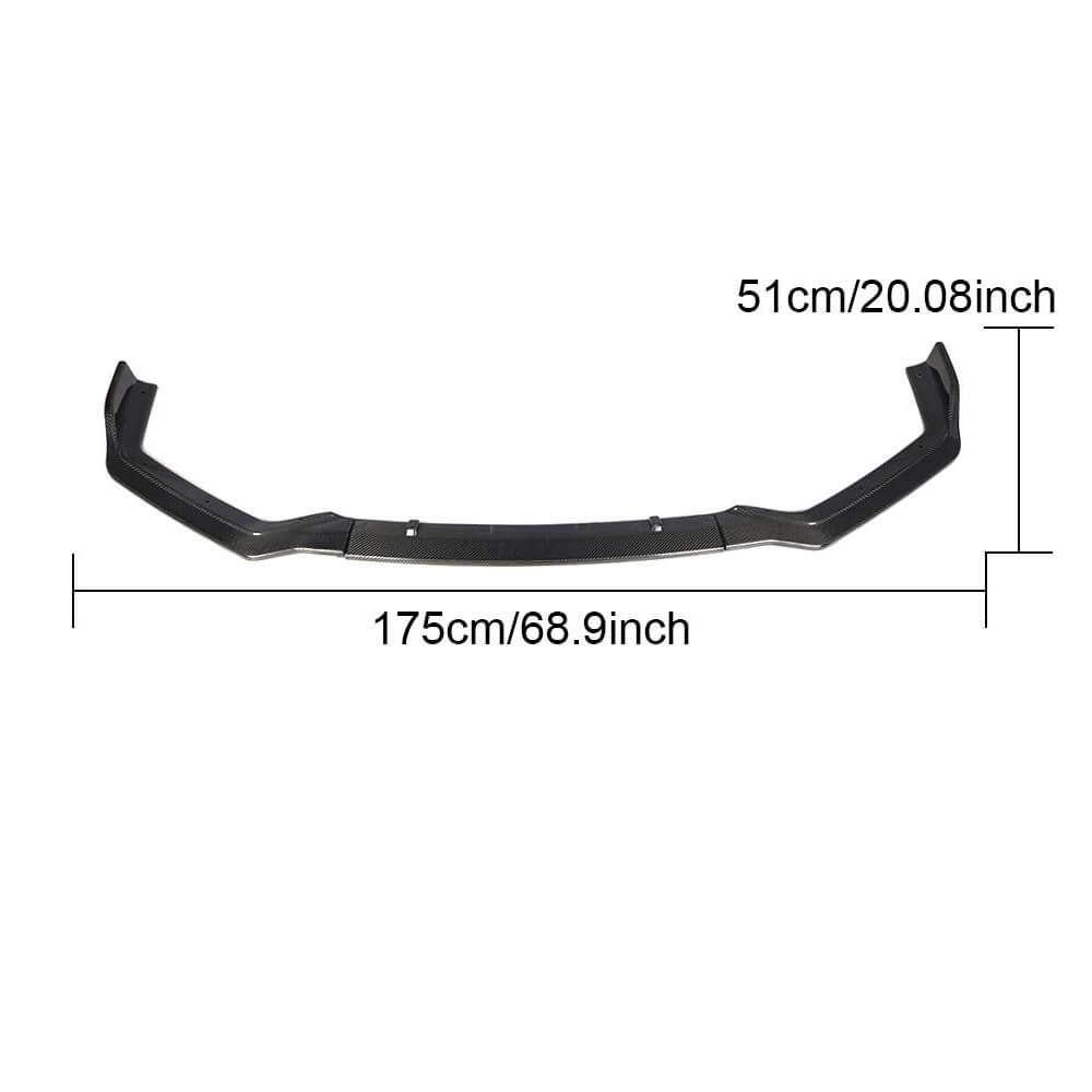 Infiniti Q50 Sport 2018-2022 Front Bumper Lip Carbon Fiber 3pcs/set-Ahacarbon