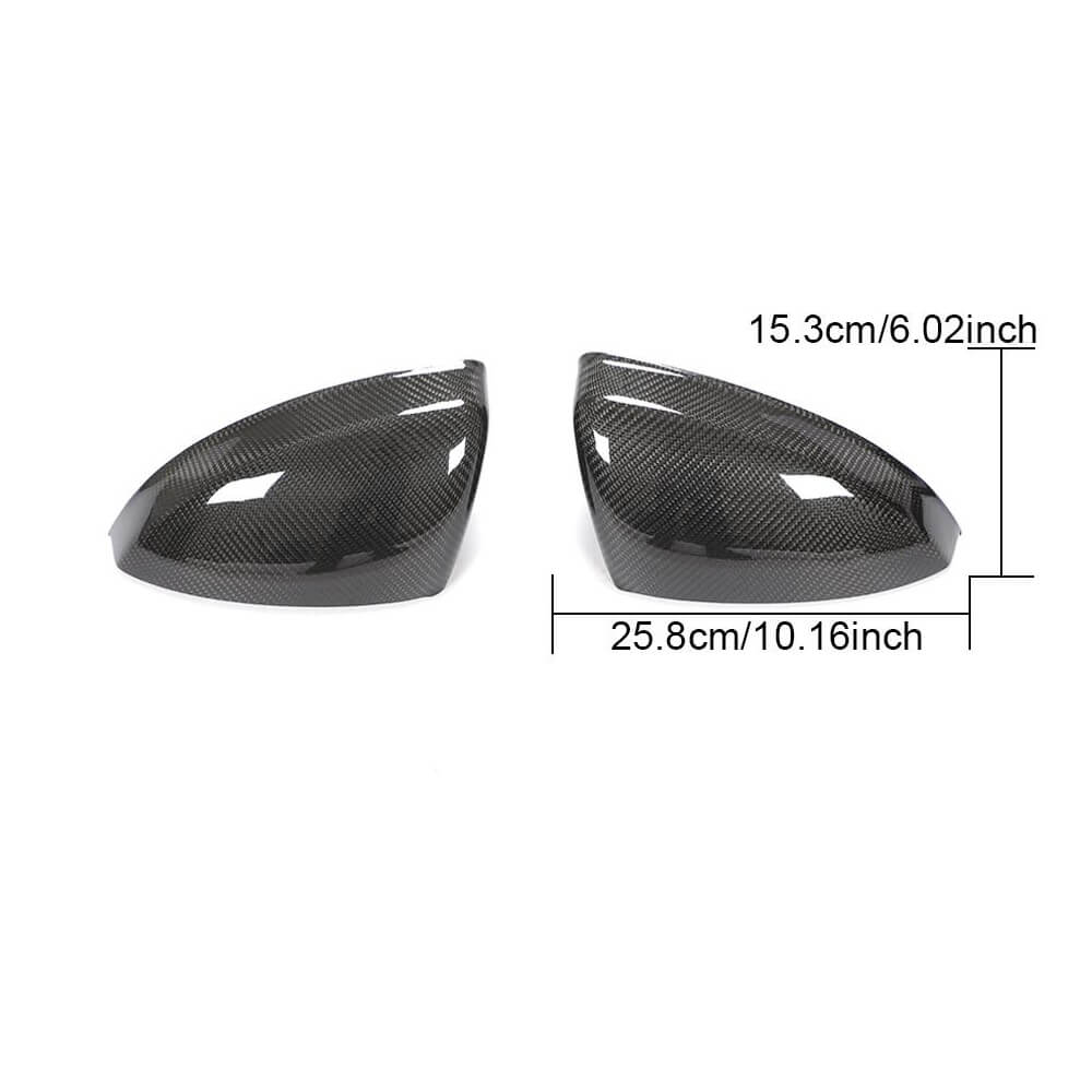 Audi TT TTS R8 V10 2016-2019 Mirror Covers Add-on Dry Carbon Fiber-Ahacarbon