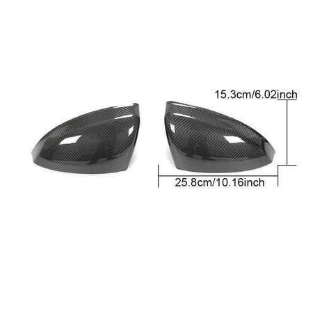 Audi TT TTS R8 V10 2016-2019 Mirror Covers Add-on Dry Carbon Fiber-Ahacarbon
