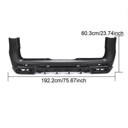 Mercedes Benz W447 Vito 2016-2019 Rear Bumper Diffuser Dry Carbon Fiber with PP-Ahacarbon