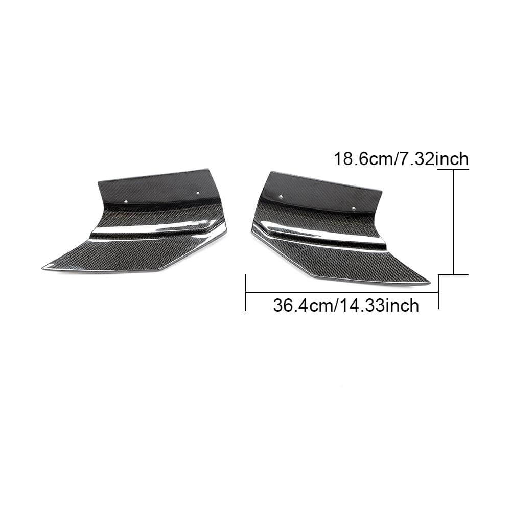 For BMW X6 F16 Base Carbon Fiber Rear Bumper Splitter Cupwing Winglets Vent Flaps-Ahacarbon