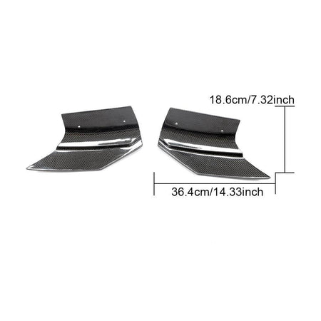 For BMW X6 F16 Base Carbon Fiber Rear Bumper Splitter Cupwing Winglets Vent Flaps-Ahacarbon