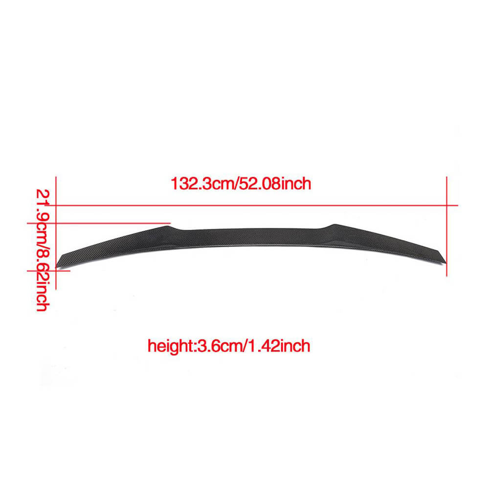 Ford Mustang Coupe 2015-2020 Rear Trunk Spoiler Carbon Fiber-Ahacarbon