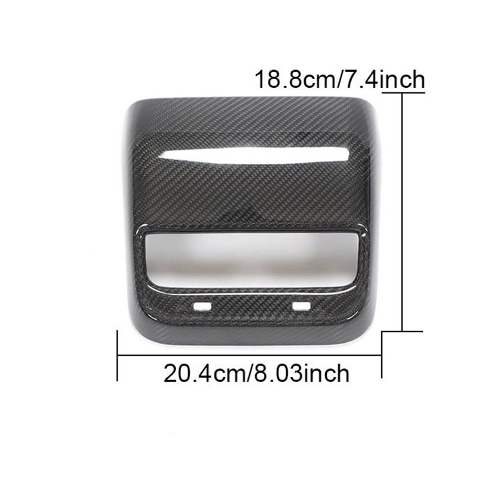 Tesla Model 3 Rear Back Seat Aircondition Moulding Dash Covers Dry Carbon Fiber-Ahacarbon