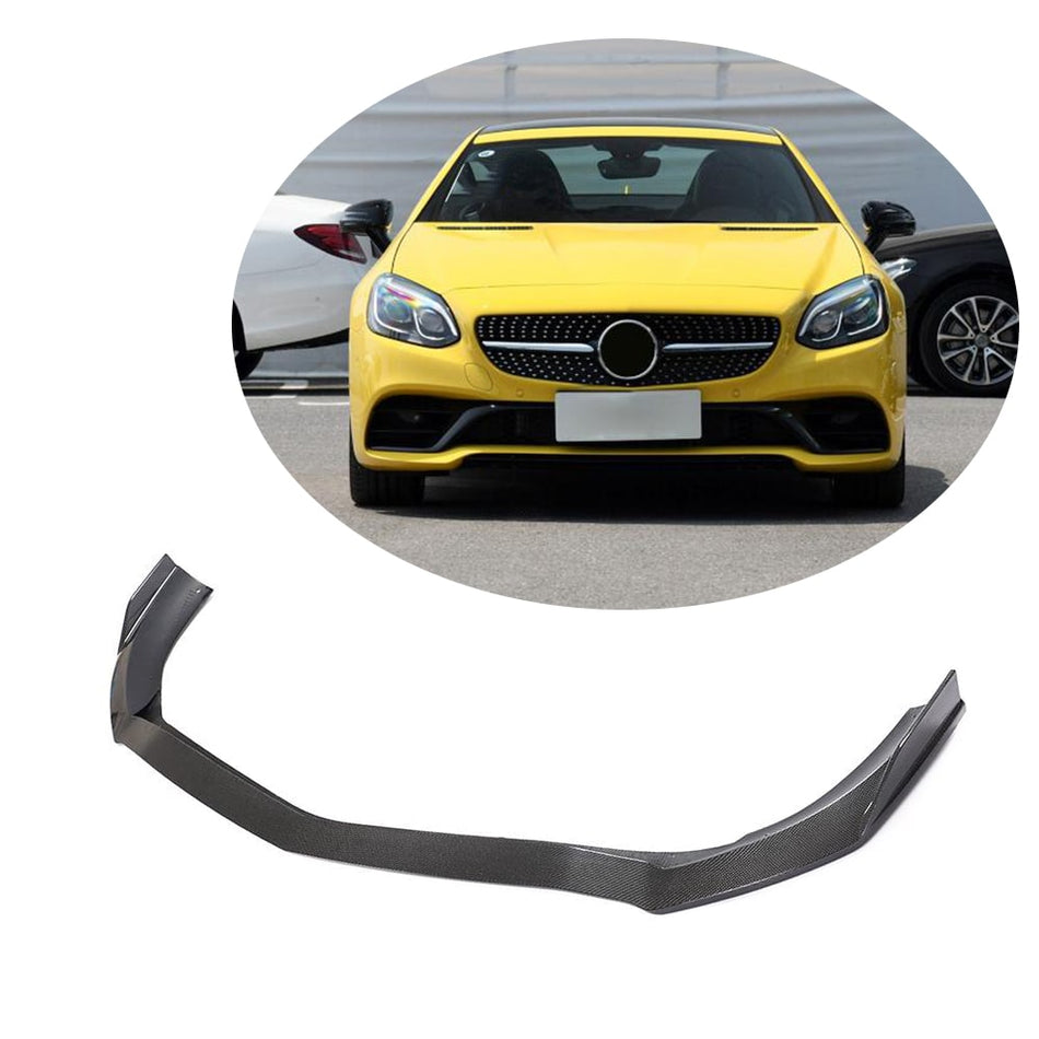Mercedes Benz SLC Class R172 2016-2020 Front Bumper Lip Carbon Fiber-Ahacarbon