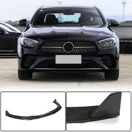 For Mercedes Benz W213 Sport E53 AMG Facelift Carbon Fiber Front Bumper Lip Spoiler-Ahacarbon