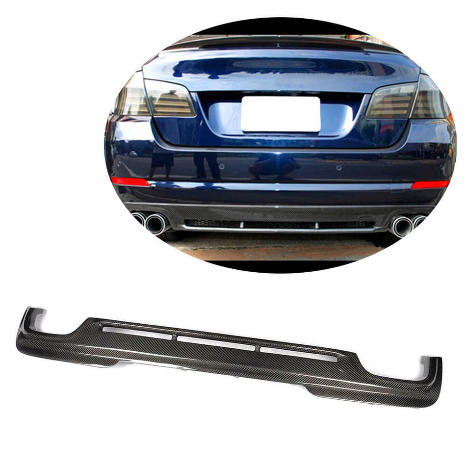 BMW 5 Series F10 M Sport 2012-2016 Rear Bumper Diffuser Carbon Fiber-Ahacarbon