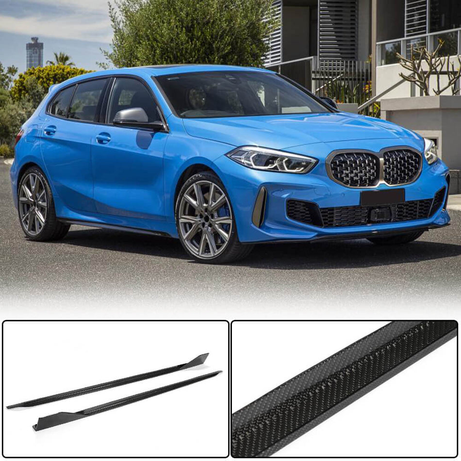 BMW 1 Series F40 118i M Sport 2020UP Side Skirts Carbon Fiber-Ahacarbon