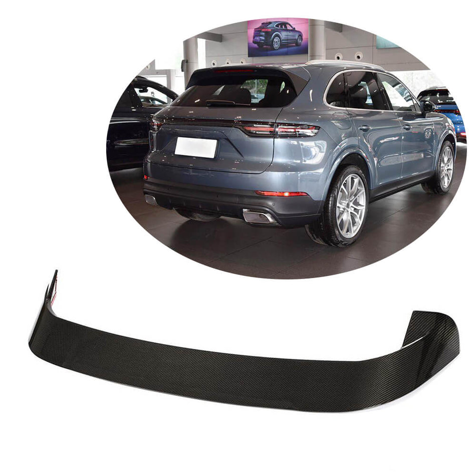 Porsche Cayenne Base 2018-2021 Rear Roof Spoiler Carbon Fiber-Ahacarbon