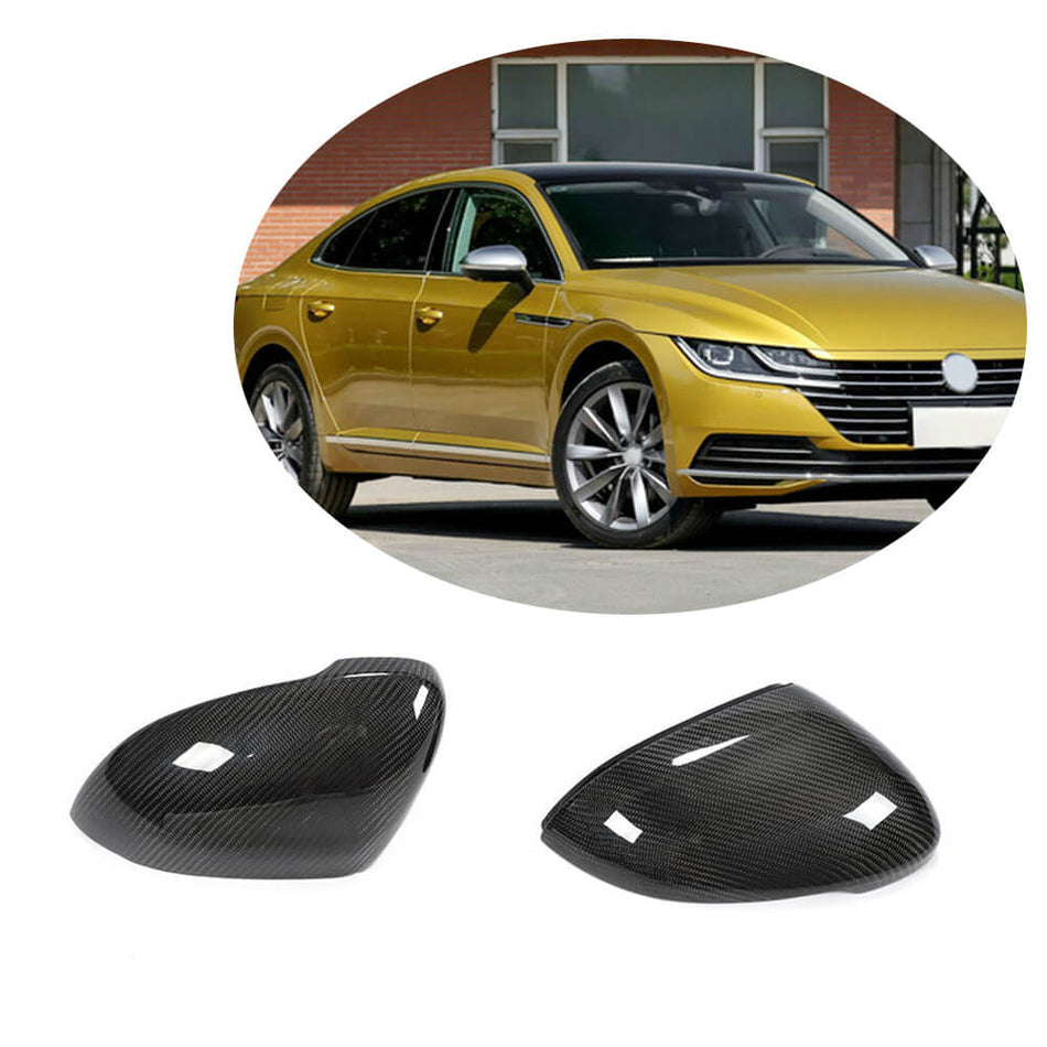 Volkswagen VW Passat CC Magotan 2019-2021 Mirror Covers Pair Carbon Fiber-Ahacarbon