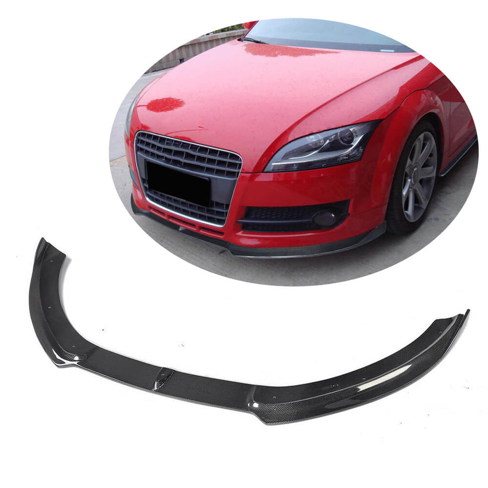 Audi TT MK2 8J 2008-2010 Front Bumper Lip Carbon Fiber-Ahacarbon