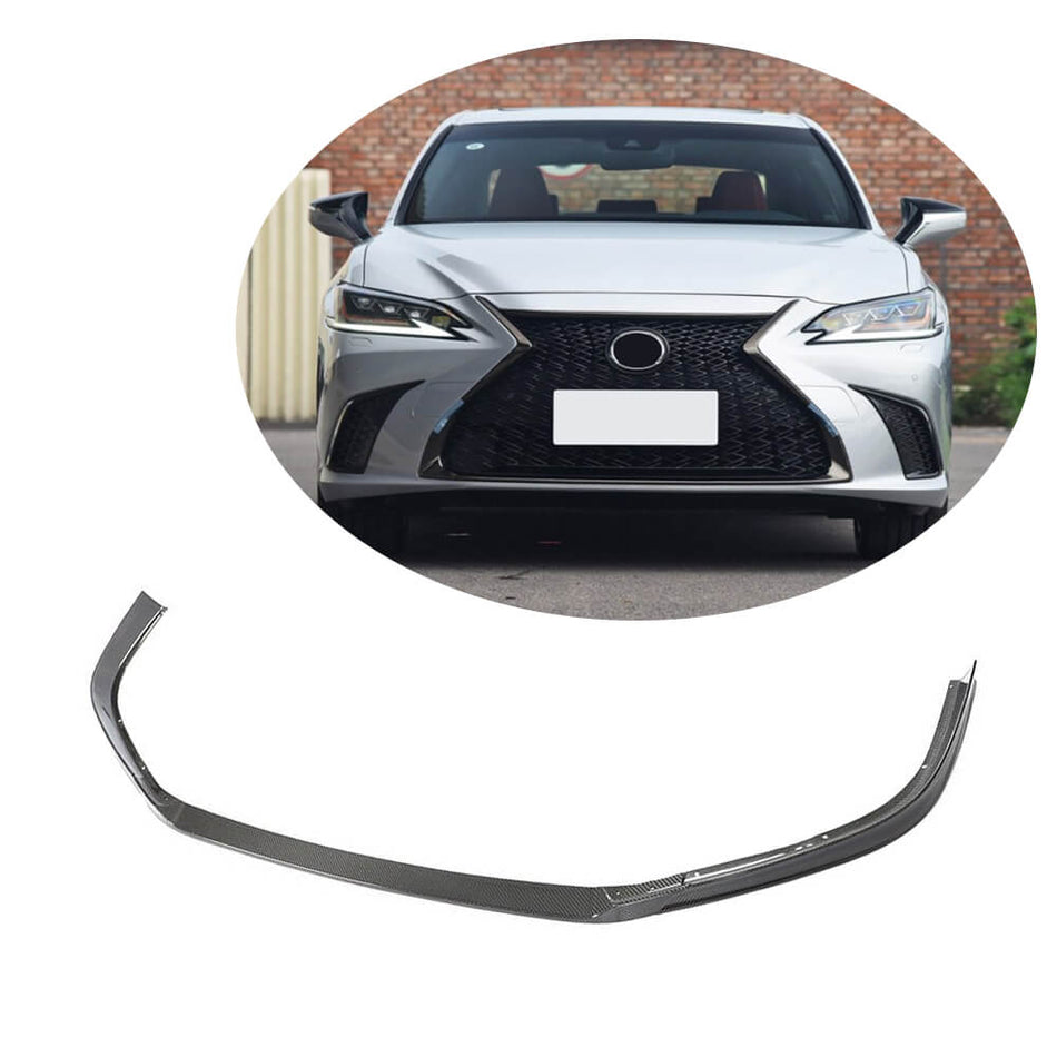 Lexus ES300h ES350 Base / F Sport Sedan 18-20 Front Bumper Lip Carbon Fiber-Ahacarbon