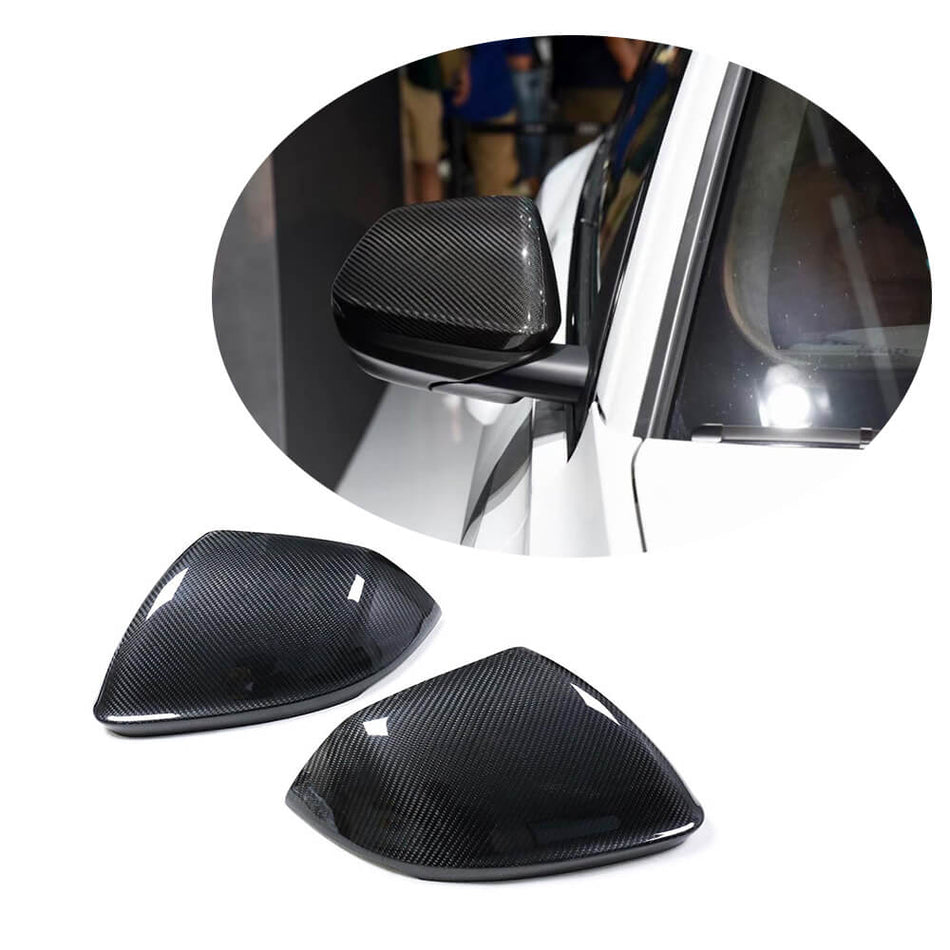 Lamborghini Urus Audi Q8 2018-2021 Mirror Caps Add-on Dry Carbon Fiber-Ahacarbon