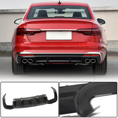 Audi S4 A4 Sline B10 Sedan 2021UP Rear Bumper Diffuser Dry Carbon Fiber-Ahacarbon