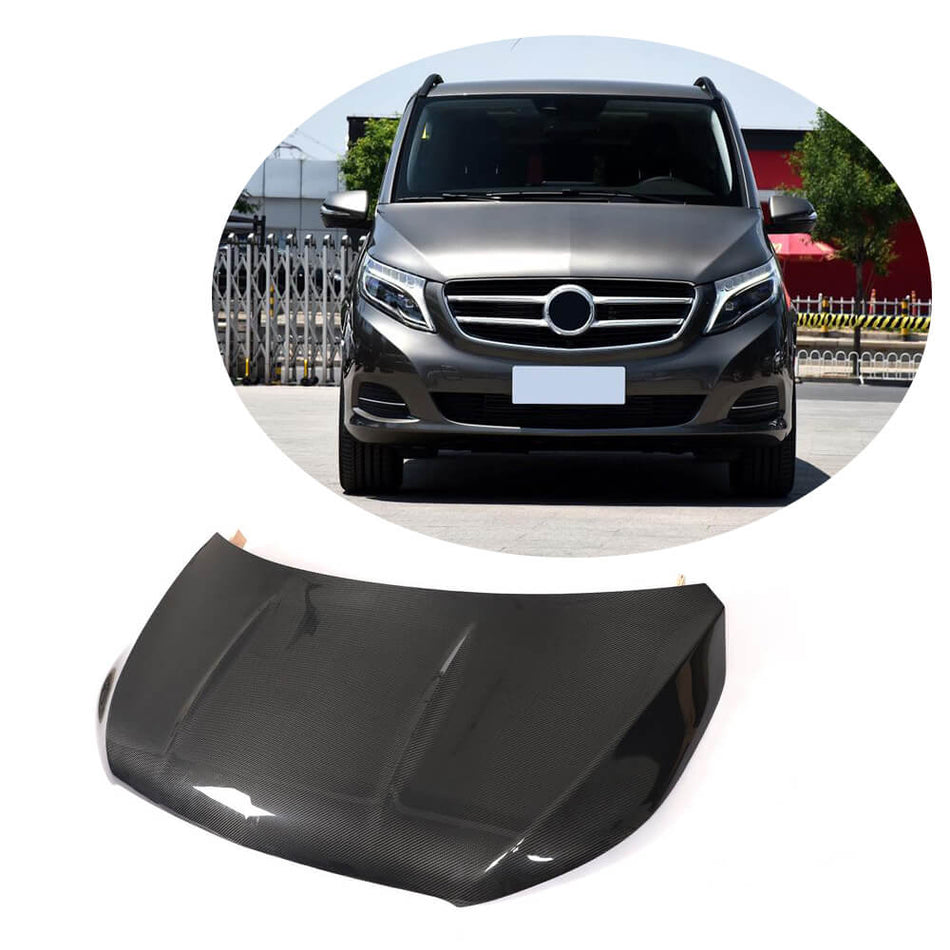 Mercedes Benz V Class W447 Vito 2015-2019 Engine Bonnet Hood Cover Dry Carbon Fiber-Ahacarbon