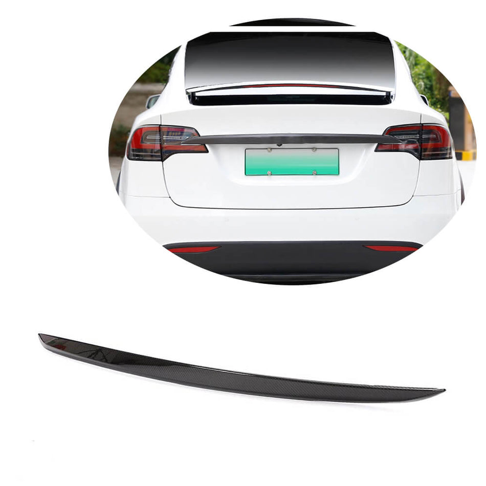 Tesla Model X 2016-2020 Rear Trunk Tail Covers Carbon Fiber-Ahacarbon