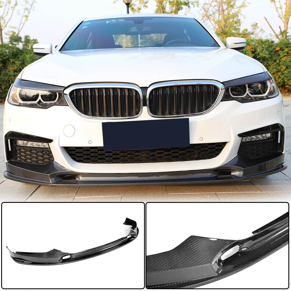 BMW 5 Series G30 G31 Pre-LCI 2017-2020 Front Bumper Lip Carbon Fiber-Ahacarbon