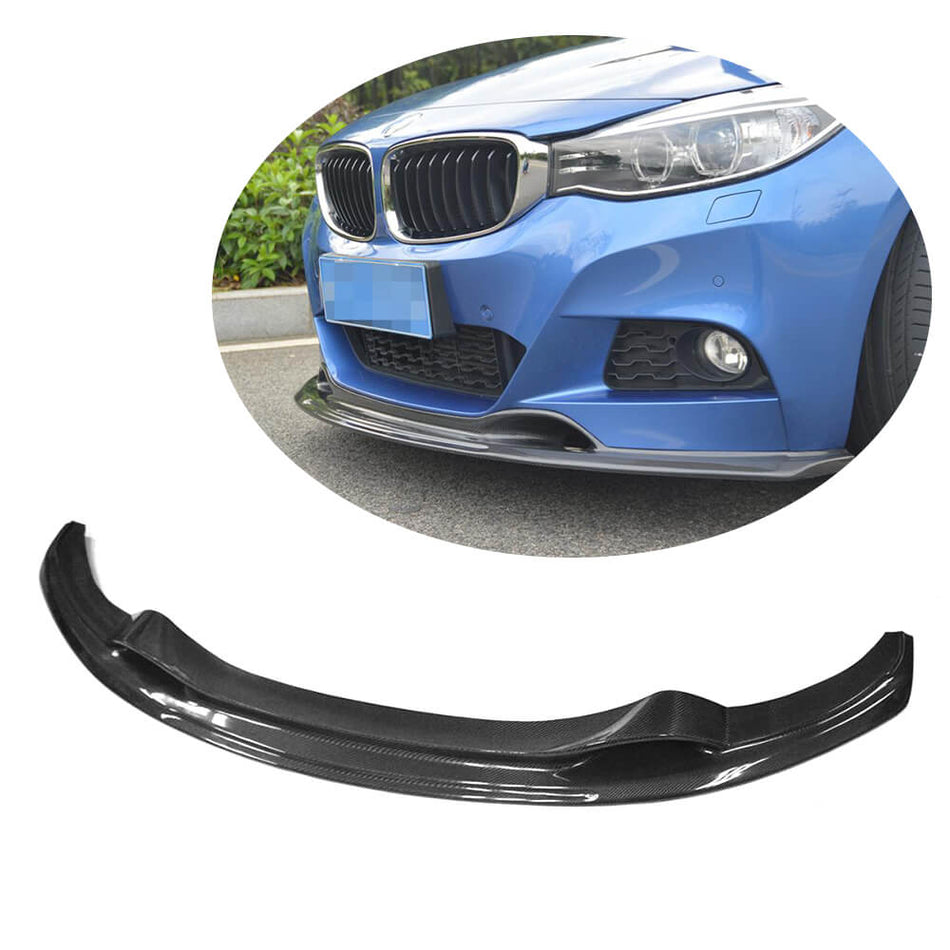 BMW 3 Series F34 M Sport GT 2014-2018 Front Bumper Lip Carbon Fiber-Ahacarbon
