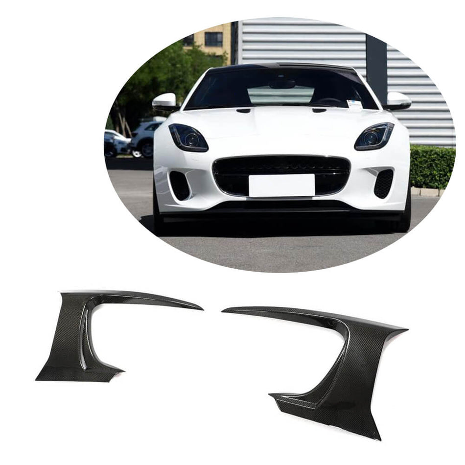 Jaguar F-TYPE Base 2017-2019 Front Bumper Vents Carbon Fiber-Ahacarbon