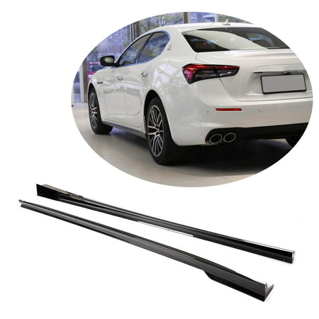 Maserati Ghibli M157 2014-2021 Side Skirts Dry Carbon Fiber-Ahacarbon