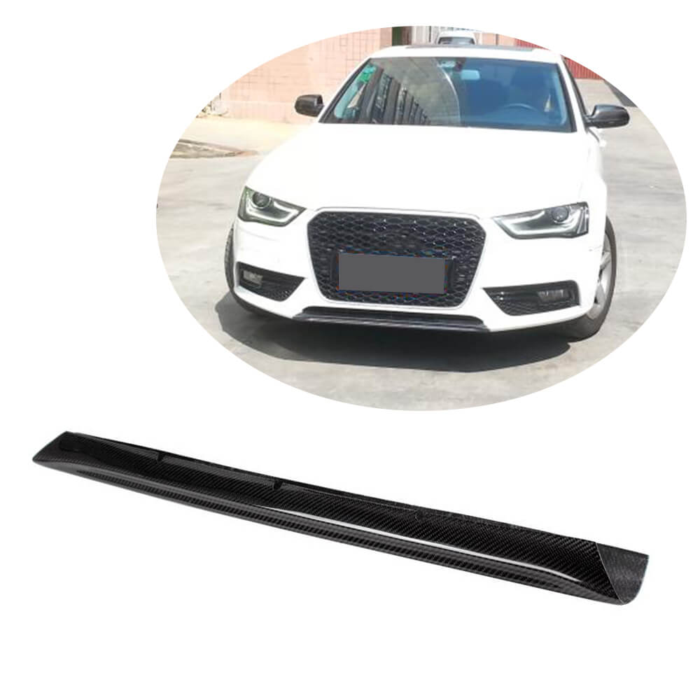 Audi A4 B8.5 Base Sedan Facelift 2013-2016 Front Bumper Center Lip Carbon Fiber-Ahacarbon