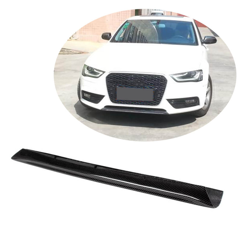 Audi A4 B8.5 Base Sedan Facelift 2013-2016 Front Bumper Center Lip Carbon Fiber-Ahacarbon