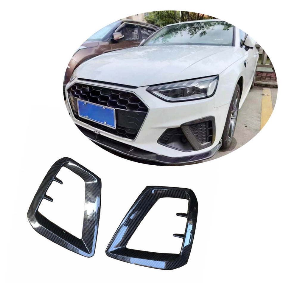 Audi S4 A4 Sline B9.5 Sedan 2017-2020 Fog Lamp Covers Carbon Fiber-Ahacarbon