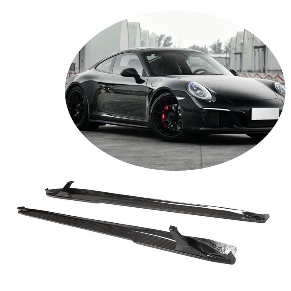 Porsche 911 Carrera/Targa 4 (S) 2017 Side Skirts Dry Carbon Fiber-Ahacarbon