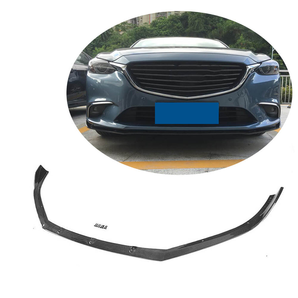 Mazda 6 Atenza Sedan 2017-2019 Front Bumper Lip Carbon Fiber-Ahacarbon