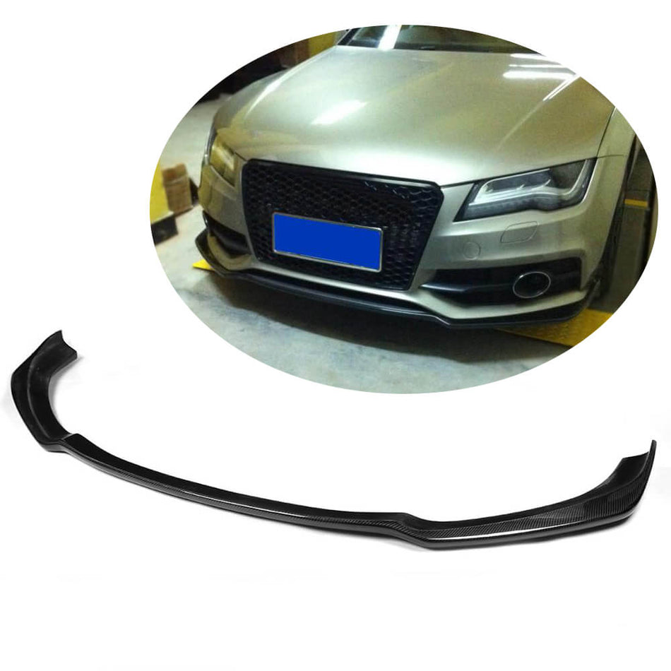 Audi S7 A7 Sline C7 2013-2015 Front Bumper Lip Carbon Fiber-Ahacarbon
