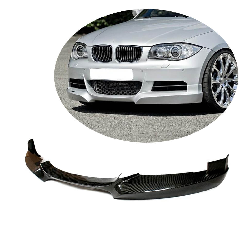 BMW 1 Series E82 E88 M Sport 2008-2013 Front Bumper Lip Carbon Fiber-Ahacarbon