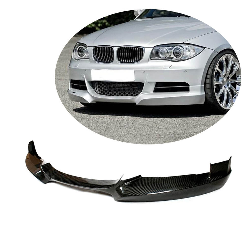 BMW 1 Series E82 E88 M Sport 2008-2013 Front Bumper Lip Carbon Fiber-Ahacarbon