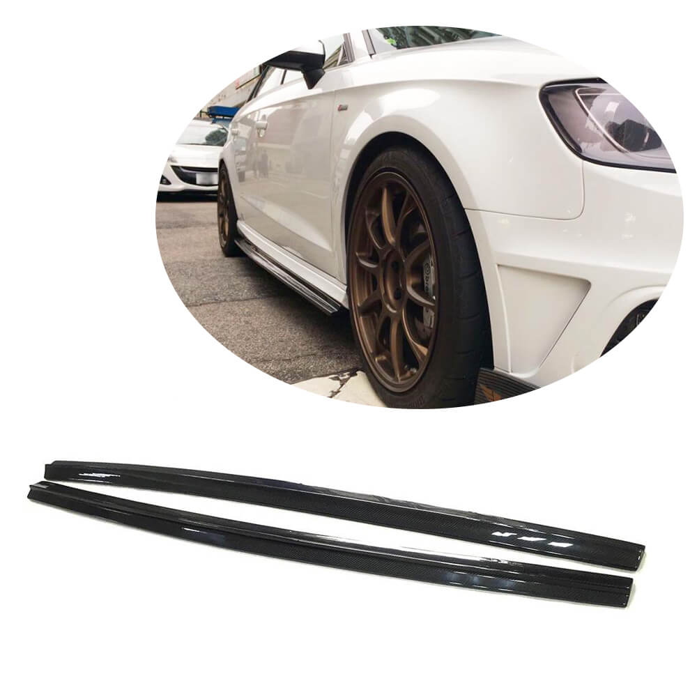 Audi S3 A3 Sline Hatchback 2014-2016 Side Skirts Carbon Fiber-Ahacarbon