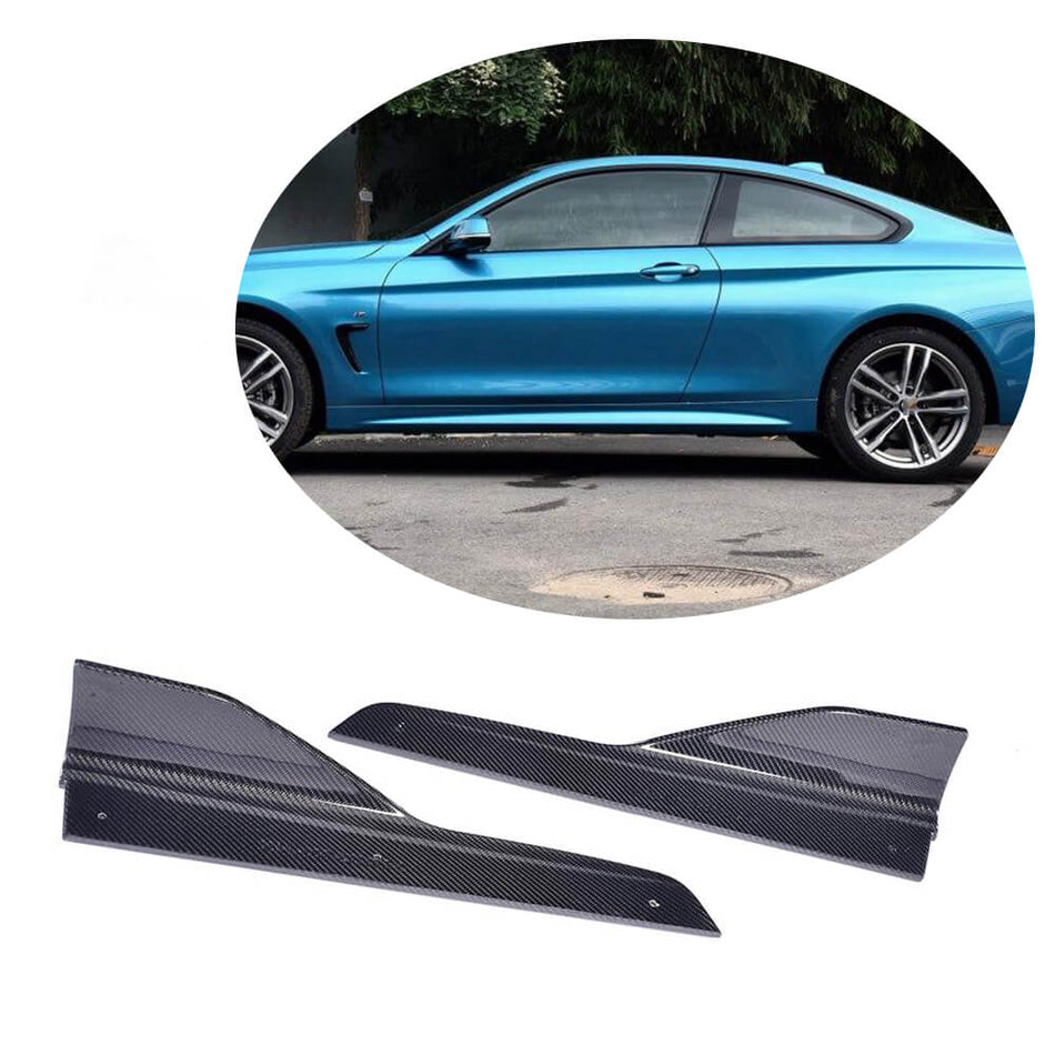 BMW 4 Series F32 F33 F36 M Sport 2-Door 4-Door 2014-2019 Side Skirts Splitters Carbon Fiber-Ahacarbon