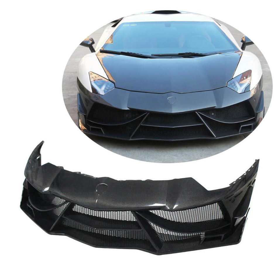 Lamborghini Aventador LP700-4 2011-2016 Front Bumper Lip Carbon Fiber-Ahacarbon