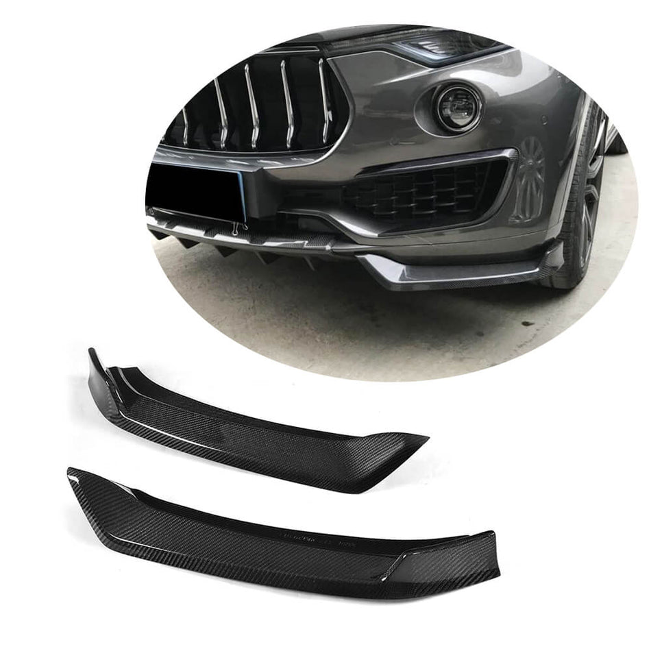 Maserati Levante 2016-2020 Front Bumper Splitters Carbon Fiber-Ahacarbon