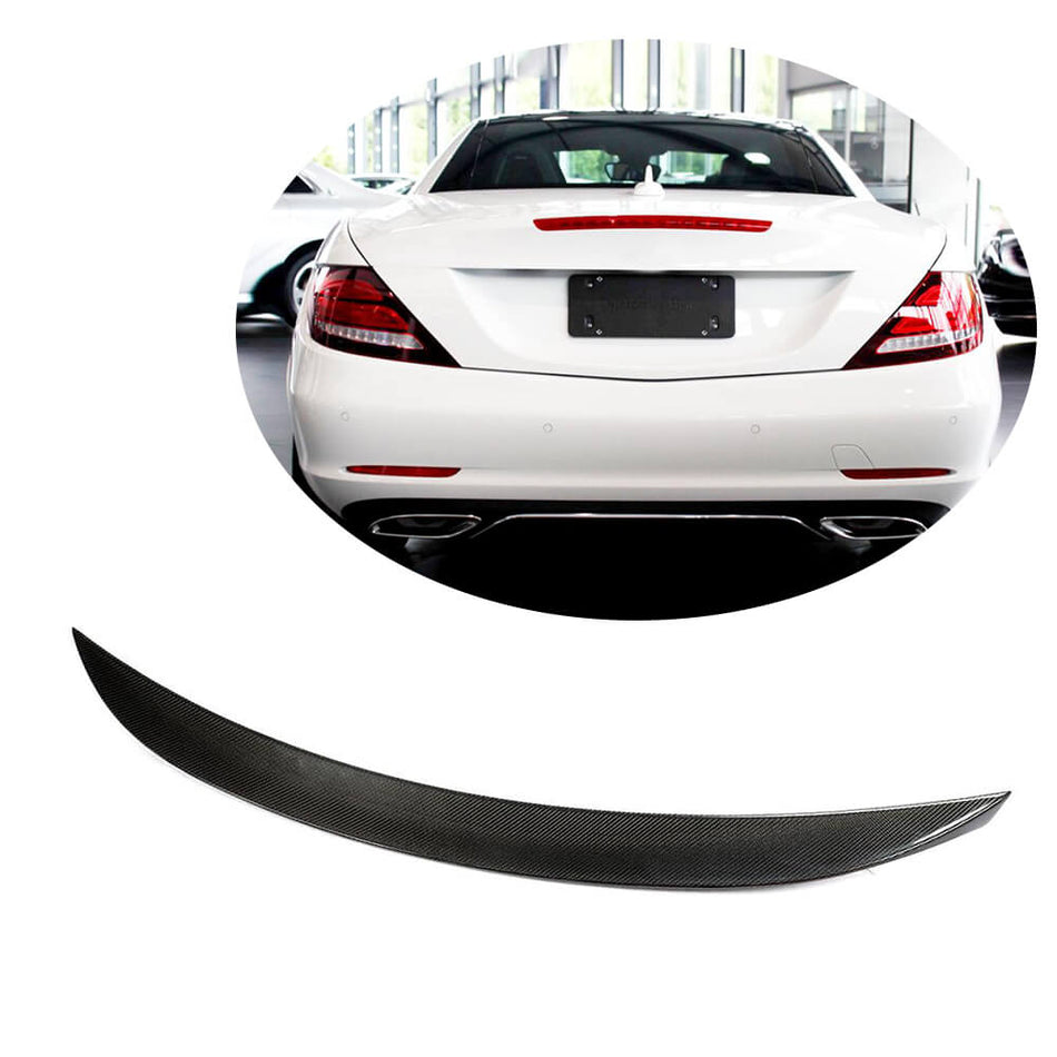 Mercedes Benz SLC Class R172 Convertible 2016-2019 Rear Trunk Spoiler Carbon Fiber-Ahacarbon
