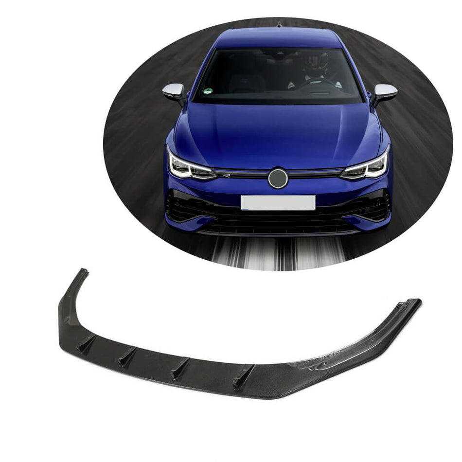 Volkswagen VW Golf 8 MK8 R 2021UP Front Bumper Lip Carbon Fiber-Ahacarbon